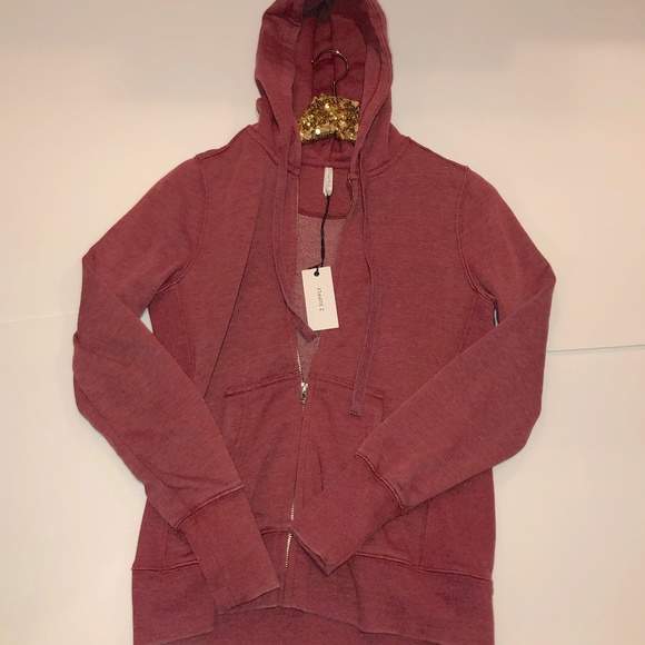Z supply Fleece Zip Hoodie Dark Ruby - Picture 6 of 8